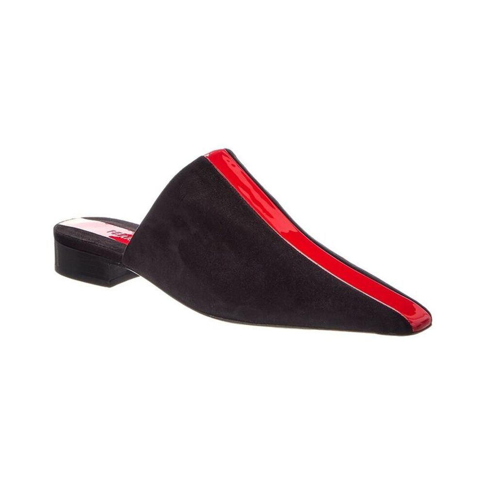 Ferragamo Selestina Suede & Patent Stripe Mule